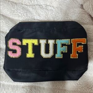 Black Cosmetic Bag Lettered